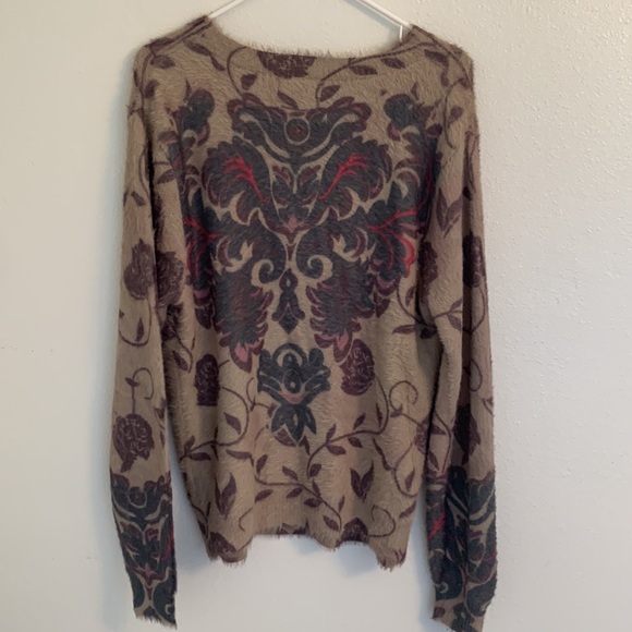 Simply Couture Long Sleeve Multi Color Print Sparkle Sweater Size L NWT - Picture 5 of 8